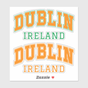 Sticker Texte personnalisé Dublin Irlande