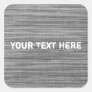 Sticker texte personnalisé Faux Grey Fabric
