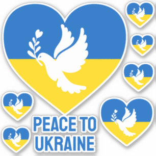 Sticker Texte personnalisé Paix à l'Ukraine