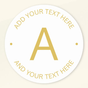 Sticker Texte personnalisé simple et moderne Gold Transp
