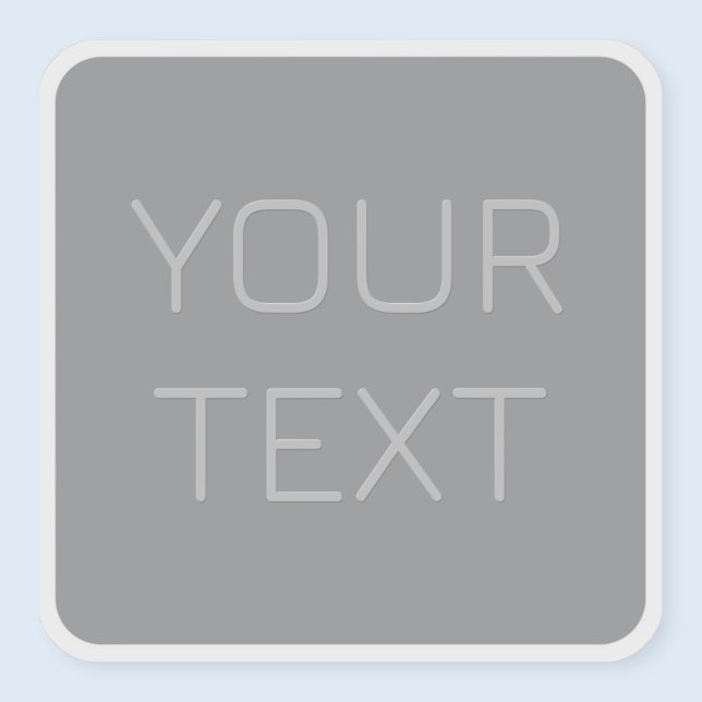 Sticker Texte simple d'apparence 3D | Gris (Créateur téléchargé)