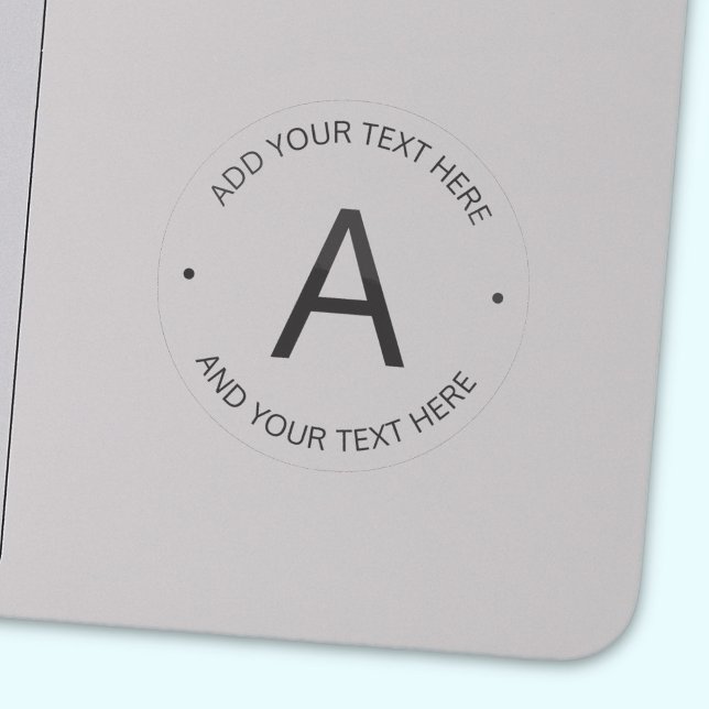 Sticker Texte simple et personnalisable | Gris et transpar (Créateur téléchargé)