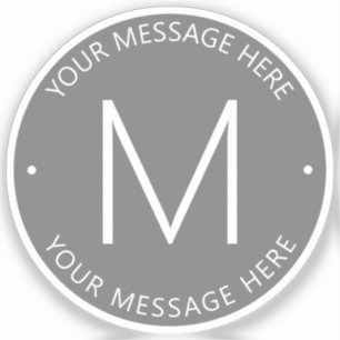 Sticker Texte simple et personnalisable   transparent gris