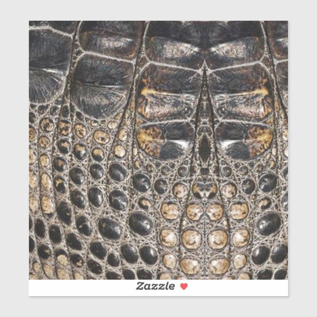 Sticker Texture de la peau de l'alligator Brown américaine (Feuille)