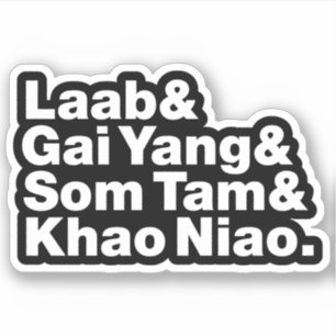 Sticker Thai Isaan Street Food