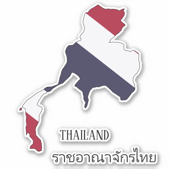 Sticker Thaïlande Drapeau charmant patriotique (Devant)