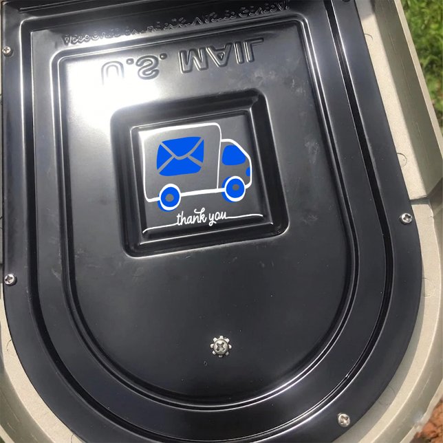 Sticker Thank you Mail Box Decal Sticker, Thank you label, (thank you Mailbox Door Decal)
