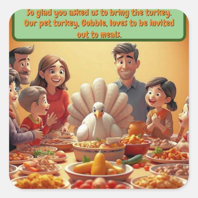 Sticker Thanksgiving traditionnel (Devant)