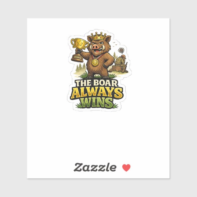 Sticker The Boar Always Wins (Feuille)