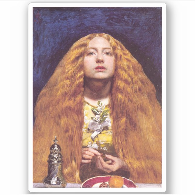 Sticker The Bridesmaid, vers 1851 par John Everett Millais (Devant)
