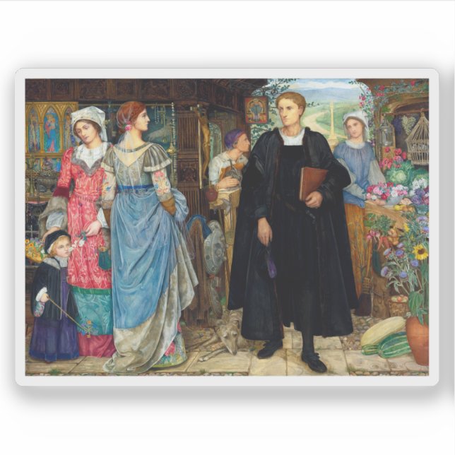 Sticker The Chance Meeting c. 1907 By Kate Elizabeth Bunce (Devant)