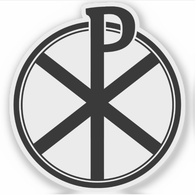 Sticker The Chi-Rho Cross - v3 (black) (Devant)