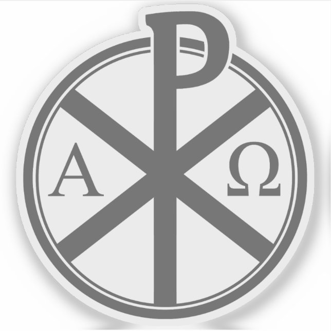 Sticker The Chi-Rho Cross - v4 (grey) (Devant)