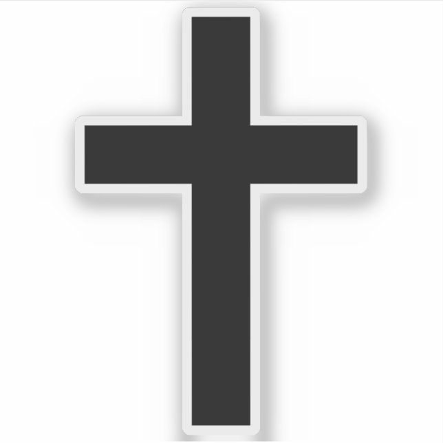 Sticker The Christian Cross (black) (Devant)