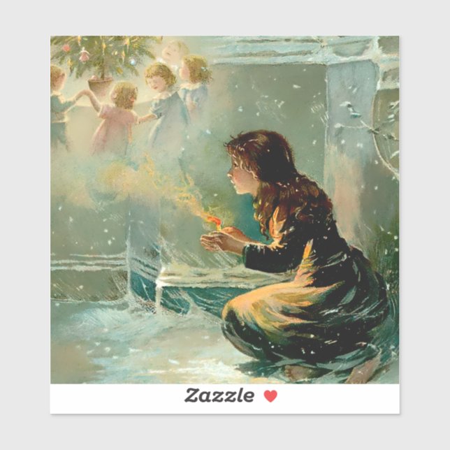 Sticker "The Little Match Girl" by E S Hardy (Feuille)