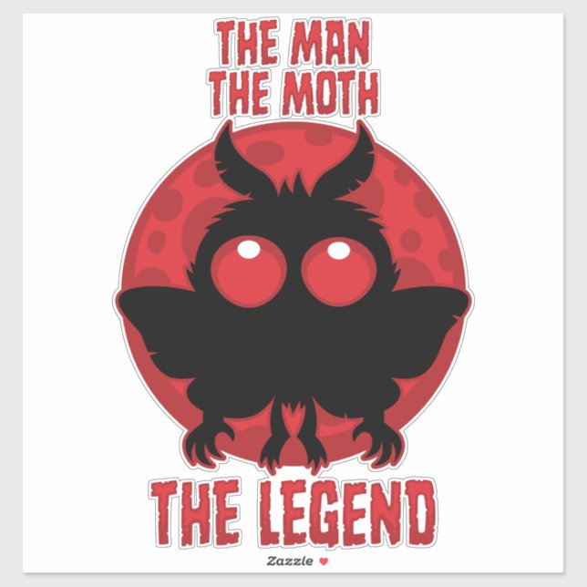 Sticker The Man, The Moth, The Legend - Mythical Mothman (Feuille)