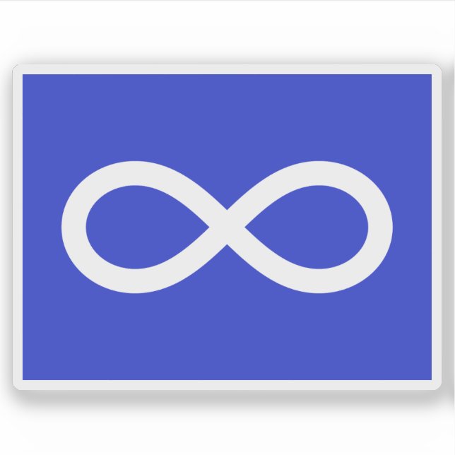 Sticker The Métis (Michif) Nation flag, Indians of Canada (Devant)