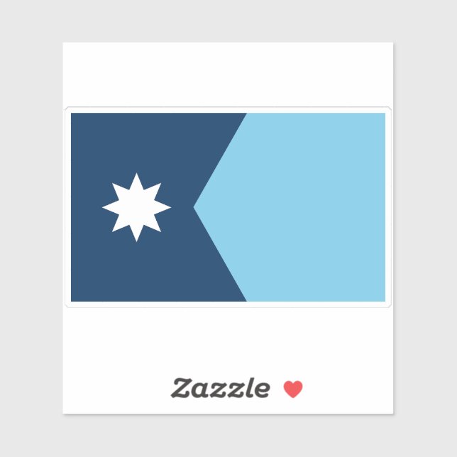 Sticker The new Flag of Minnesota State (Feuille)