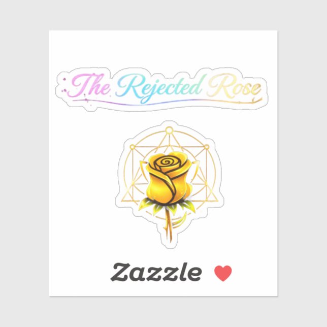 Sticker The Rejected Rose: Official Yellow "Mom's Choice"  (Feuille)