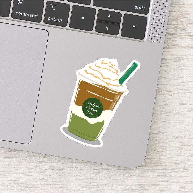 Sticker Thé vert de Matcha boba (Détail)