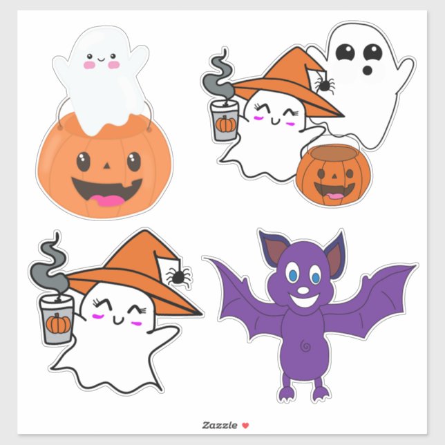 Sticker Théème d'Halloween (Feuille)