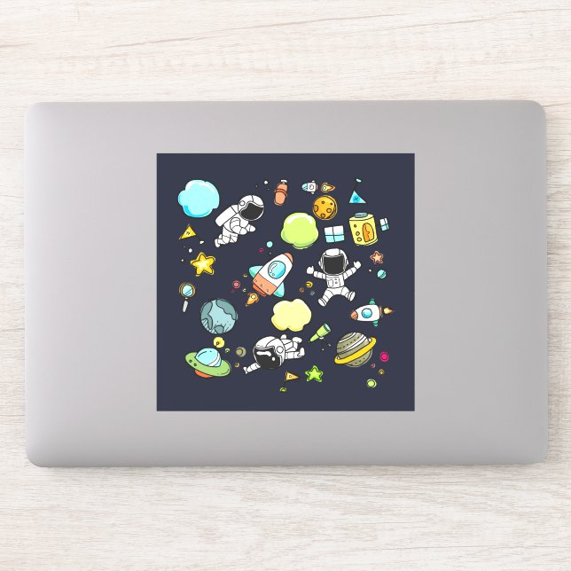 Sticker Thème spatial cool - Astronauts & Rocket Ships (Ordinateur)