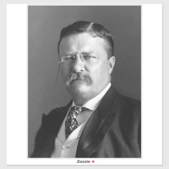 Sticker Theodore Roosevelt Teddy Président républicain (Feuille)