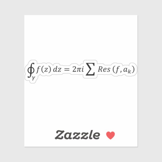 Sticker Théorème Des Résidus De L'Analyse Complexe - Calcu (Feuille)