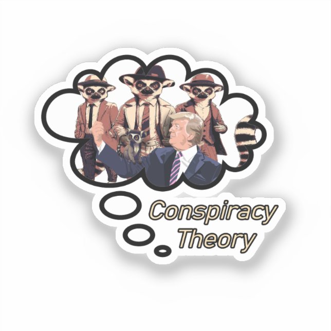 Sticker Théorie du complot de Lemur (Recto)