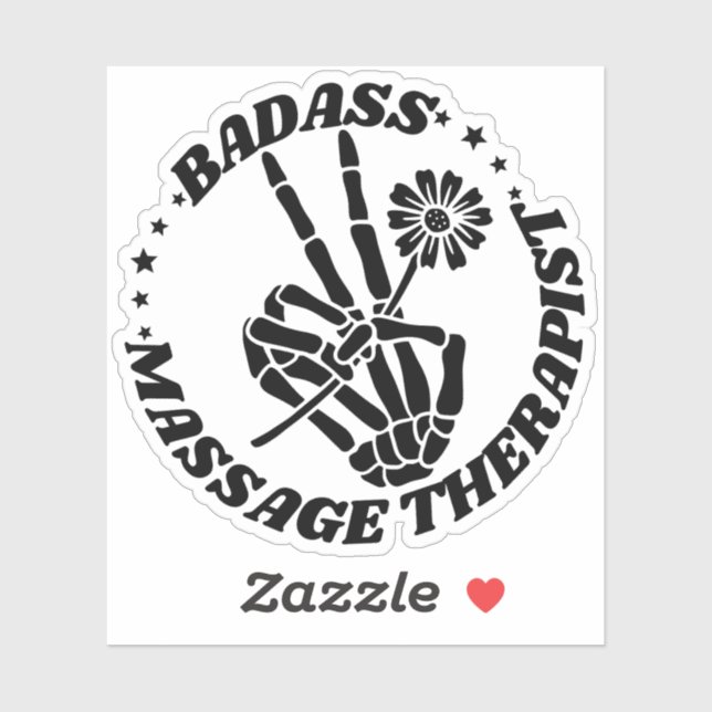 Sticker Thérapeute de massage de Badass (Feuille)