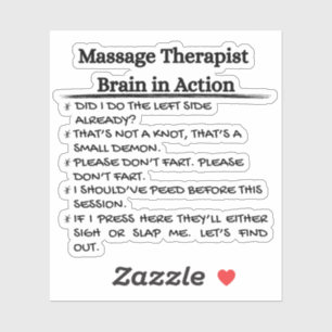 Sticker Thérapeute de massage drôle