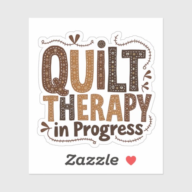 Sticker Thérapie par courtepointe en cours de fabrication  (Feuille)
