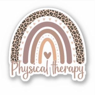 Sticker Thérapie physique mignonne Arc-en-ciel, physiothér