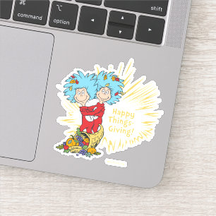 Sticker Thing One Thing Two Joyeux Things-Giving!