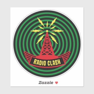 Sticker This Is Radio Clash On Pirate Satellite Parody