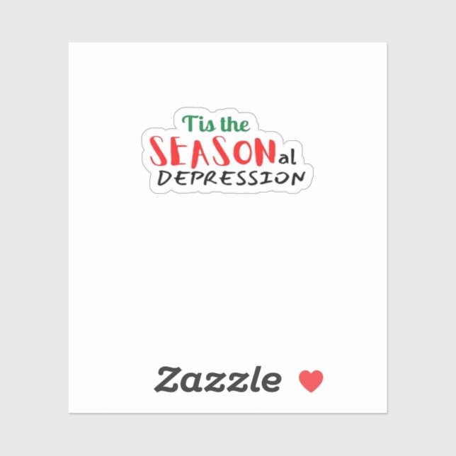 Sticker This The Seasonal Depression Holiday (Feuille)