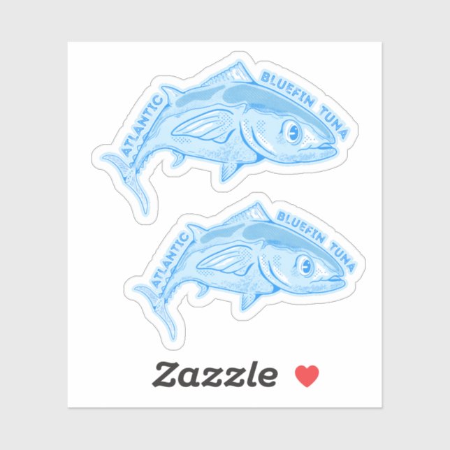 Sticker thon rouge de l'Atlantique (Feuille)