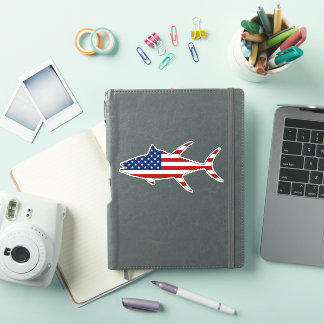 Sticker Thon Yellowfine avec Drapeau Usa