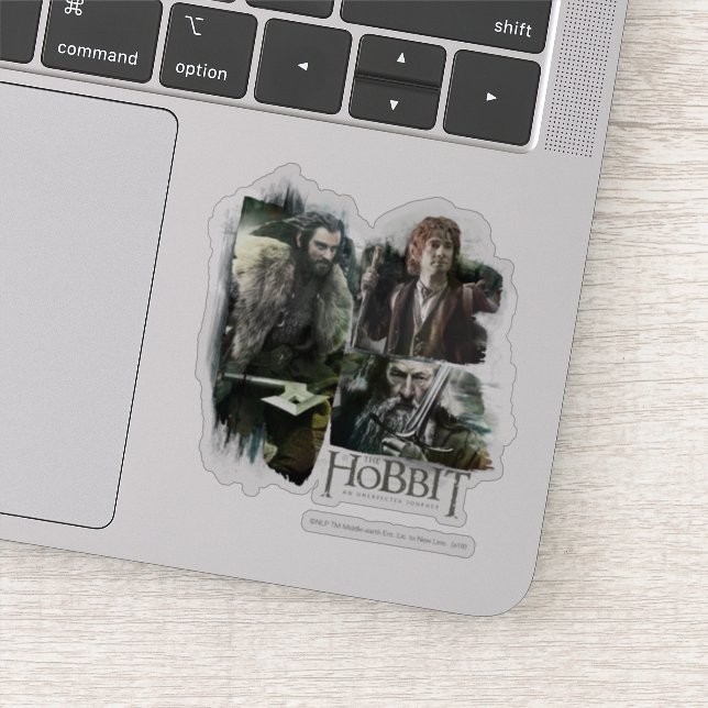 Sticker THORIN OAKENSHIELD™, BILBO BAGGINS™, & Gandalf Art (Détail)