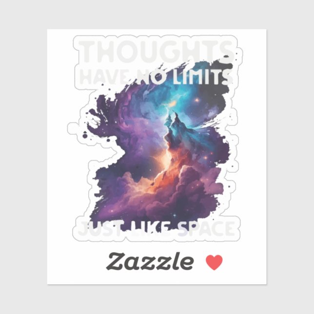 Sticker Thoughts Have No Limits (Feuille)