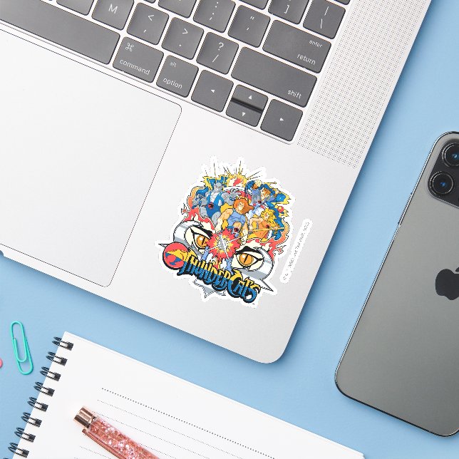 Sticker ThunderCats | Firey Group Graphic (Ordinateur portable avec iPhone)