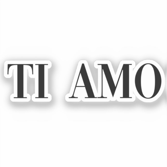 Sticker Ti amo lettrage (Recto)
