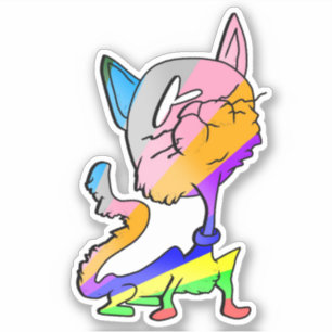STICKER TICKLE ME SILLY CAT3