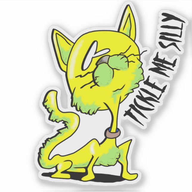 STICKER TICKME ME SILLY CAT1 (Devant)