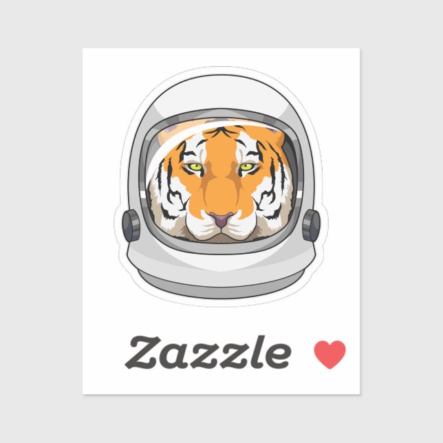 Sticker Tiger en astronaute avec casque (Feuille)