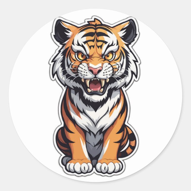 Sticker Tiger Majestic - Libérez la puissance indo (Devant)