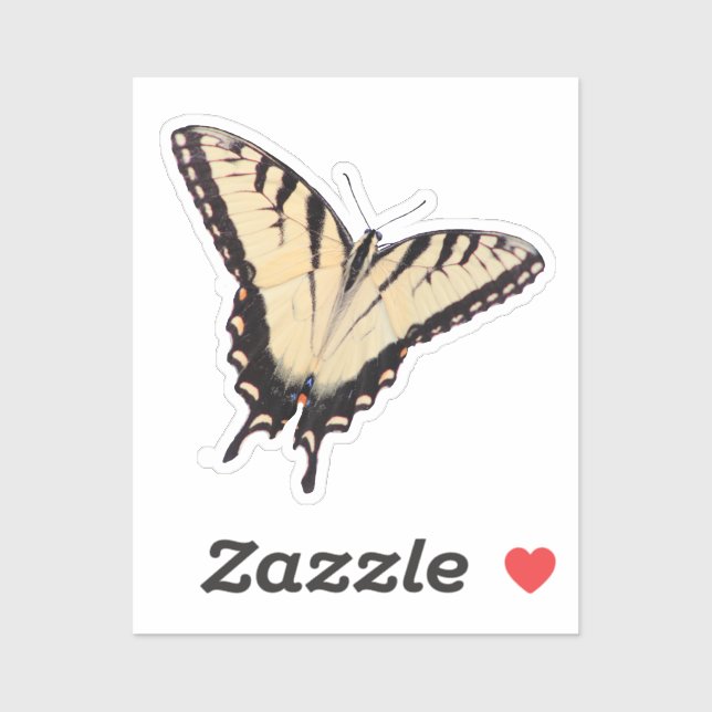 Sticker Tiger Swallowtail Butterfly (Feuille)