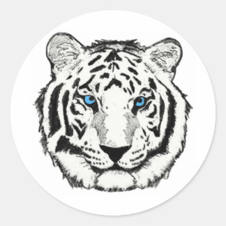 sticker tigre blanc