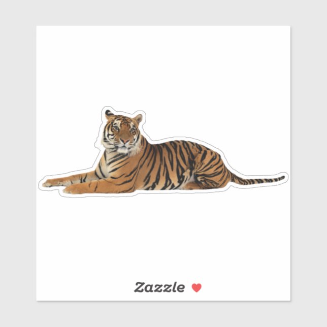 Sticker Tigre en repose (Feuille)