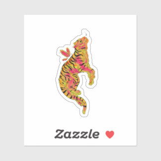 Sticker Tigre Néon Surréaliste